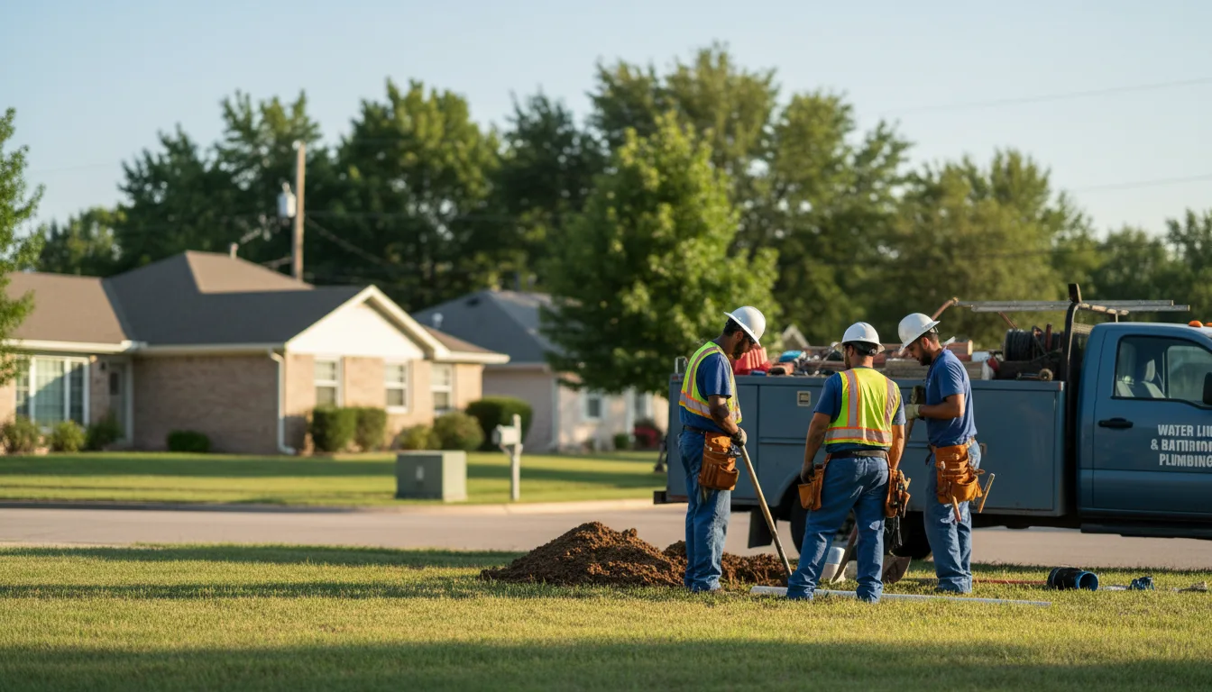 Residential water line and bathroom plumbing service in Williston, TN